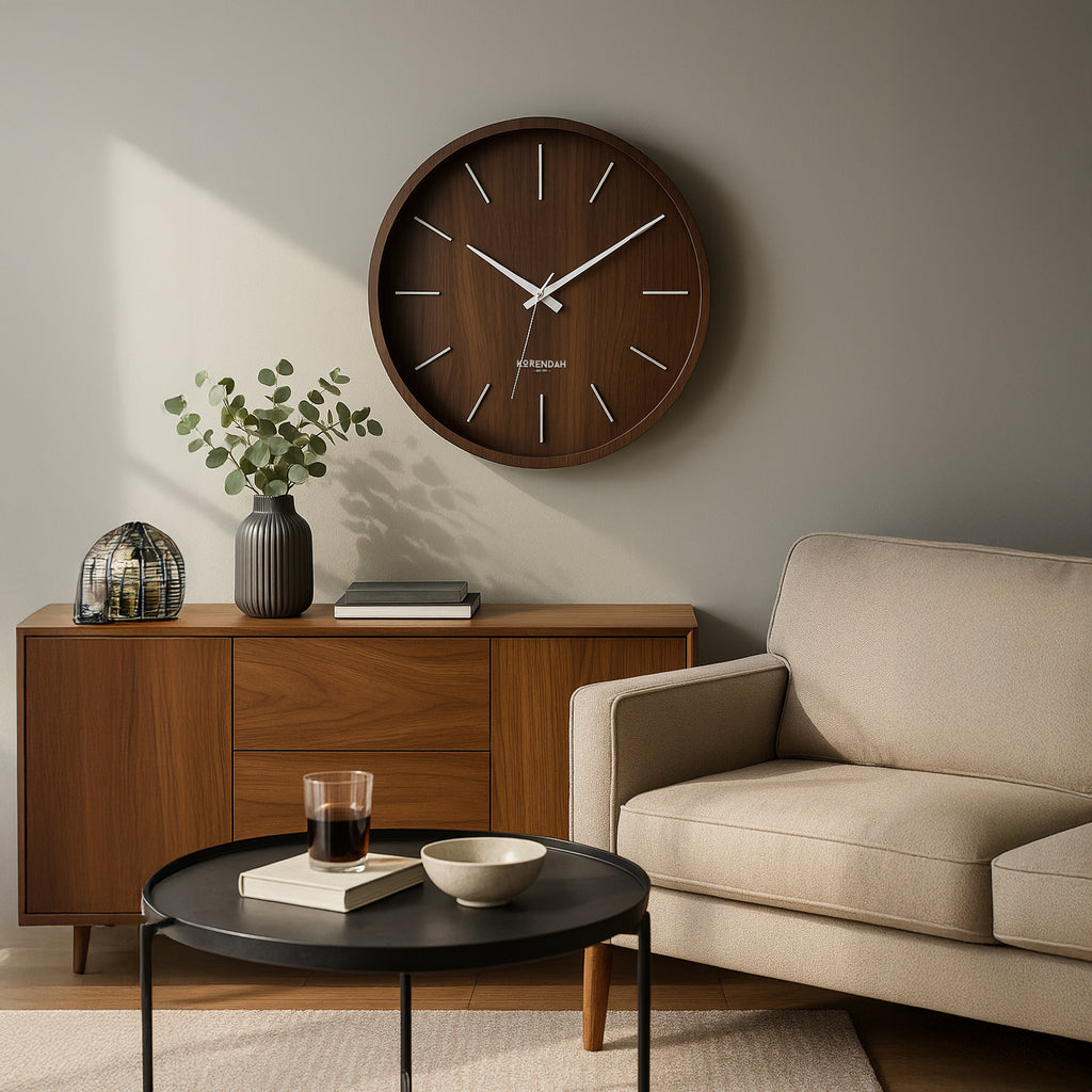 Korendah – Natural Silver Edition - Ahşap Saat - 002