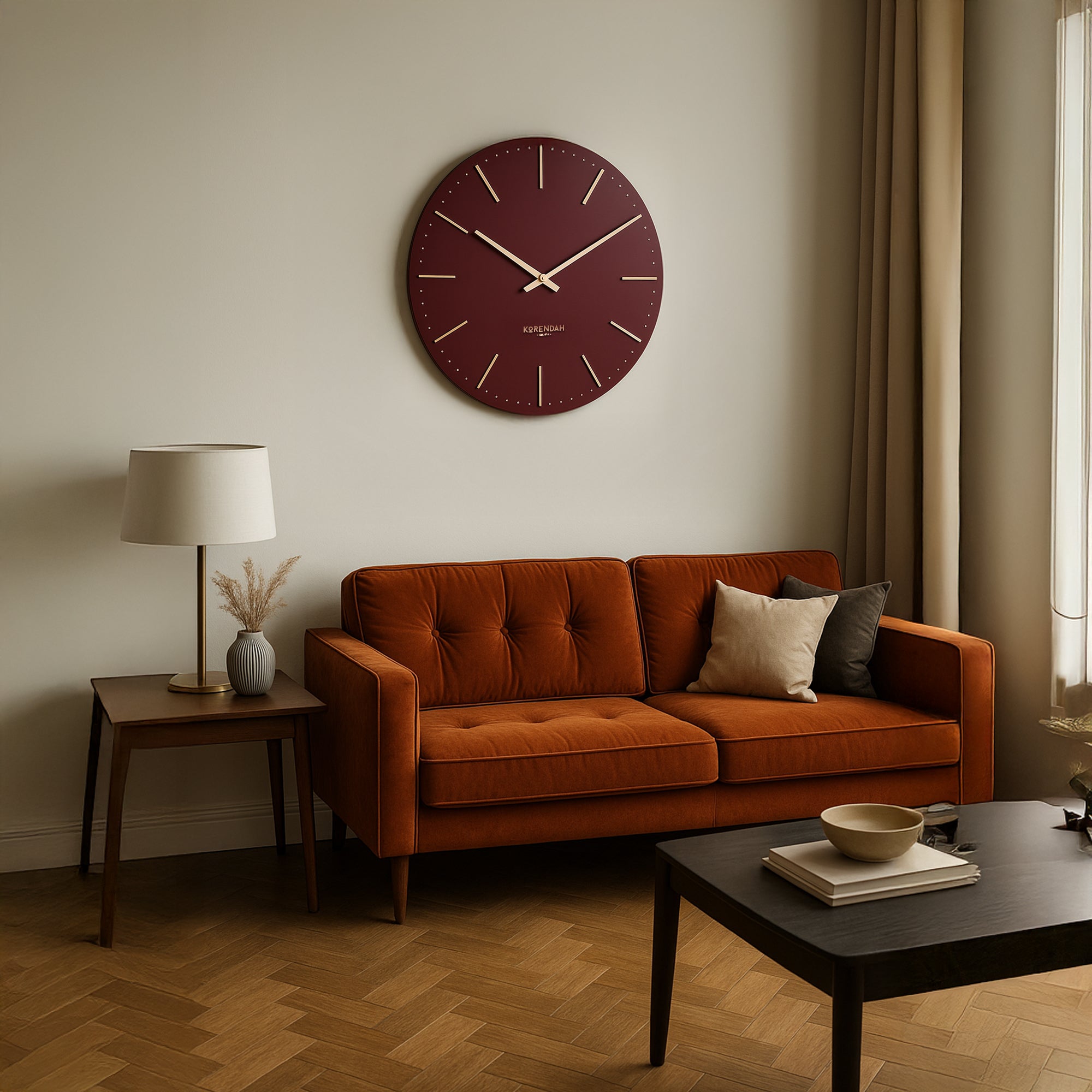 Korendah – Bordeaux Linear Edition Saat - Bordo - 002