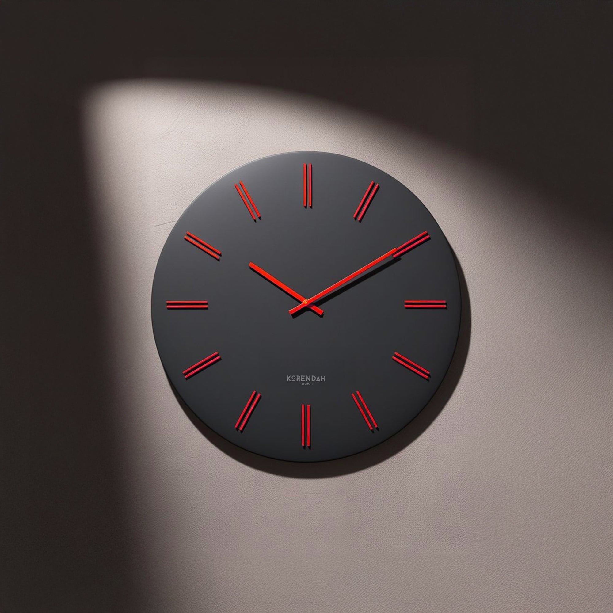 Korendah – Anthracite Red Edition - Antrasit - Kırmızı Saat - 002