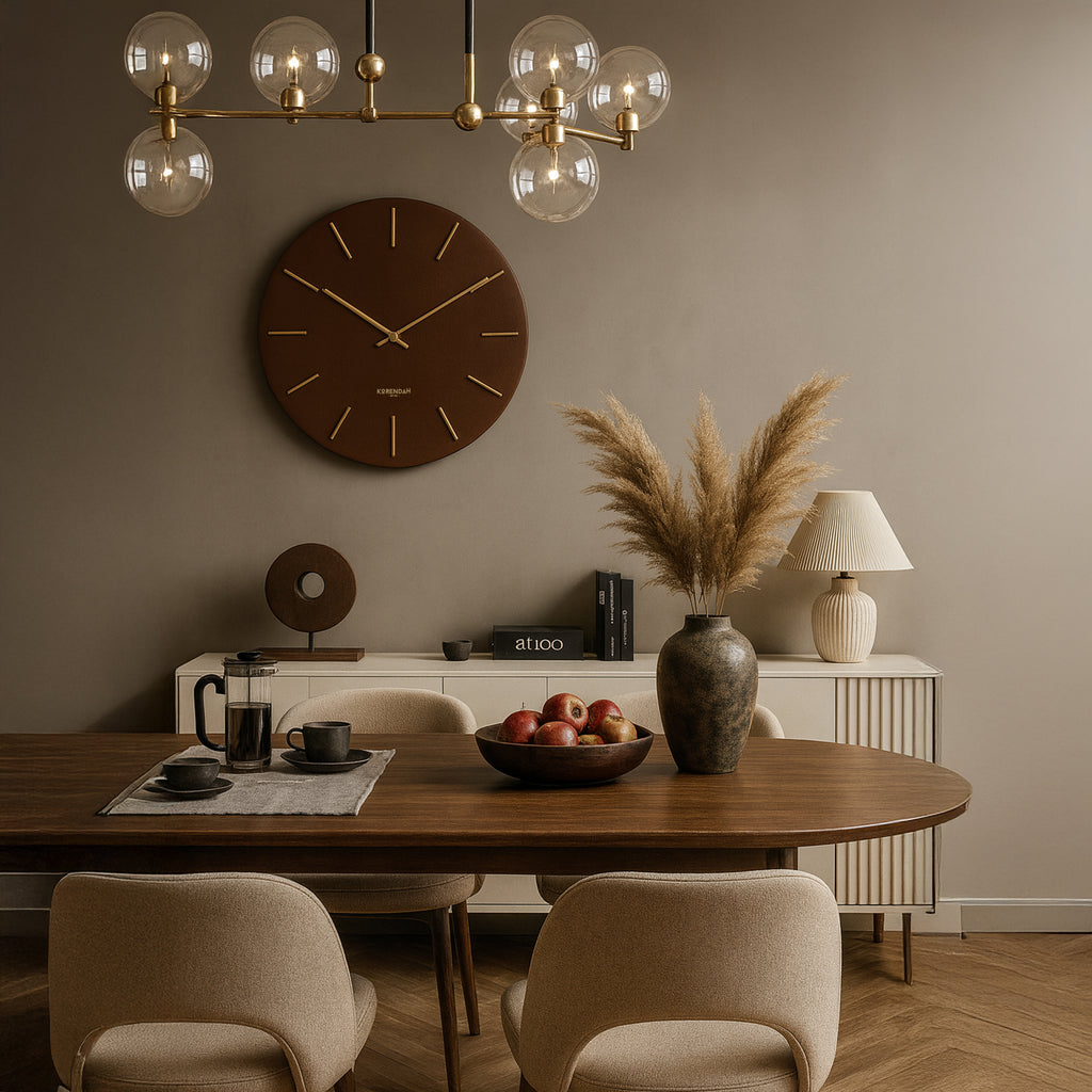 Brown Leather Gold Edition - Kahverengi Deri Dokulu Saat - 0122