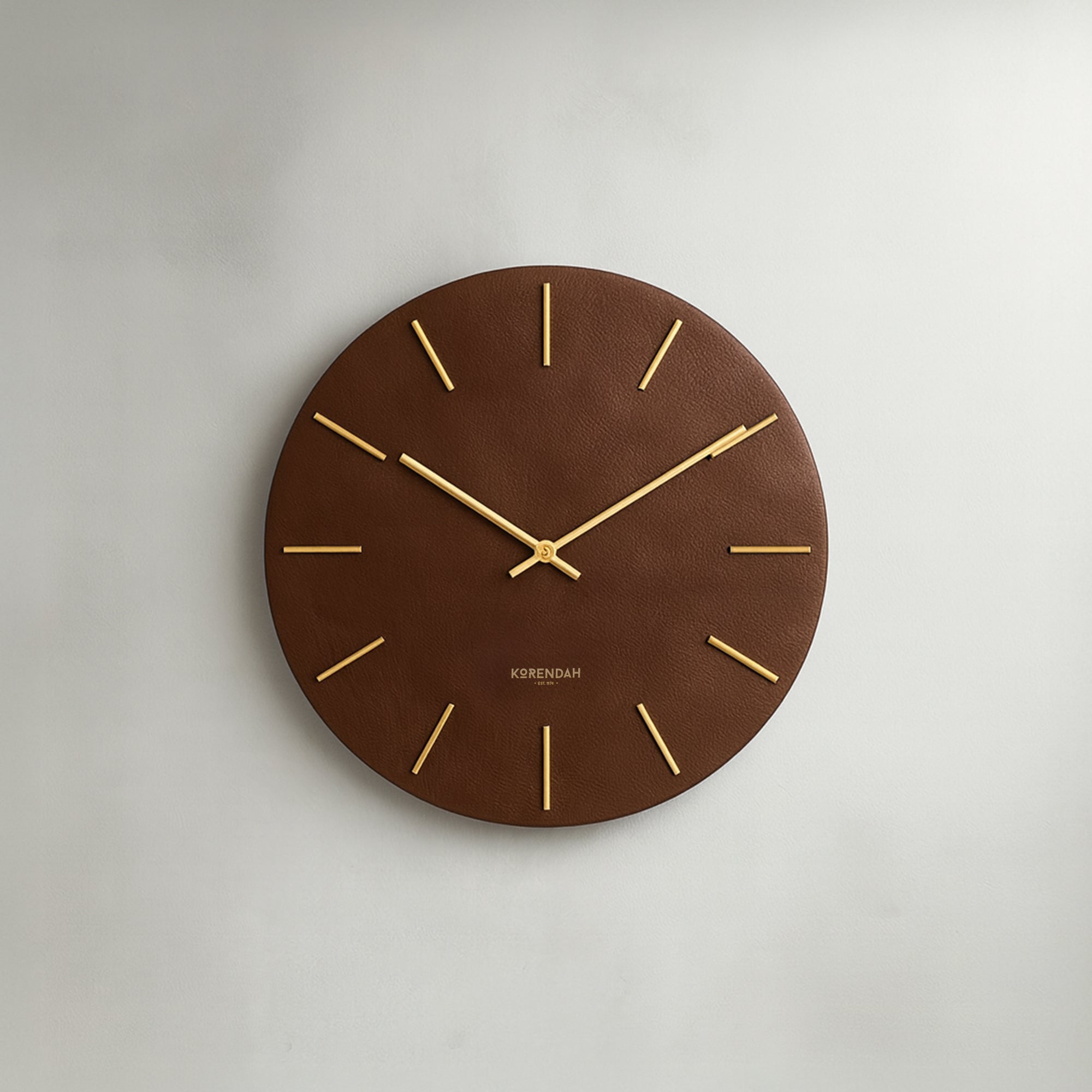 Brown Leather Gold Edition - Kahverengi Deri Dokulu Saat - 0122