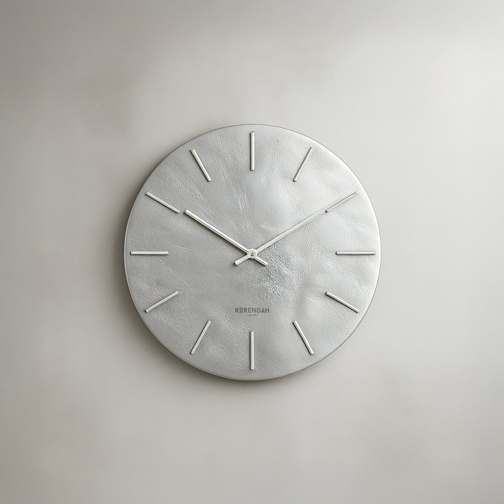 Grey Leather Silver Edition - Gümüş Deri Saat - 0114